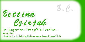 bettina czirjak business card